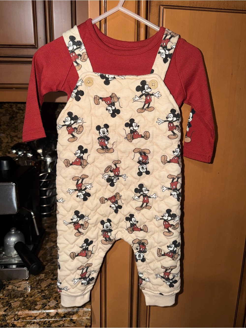 Disney Baby Mickey Mouse Boys 2-Piece Overall Set Size: 3/6M